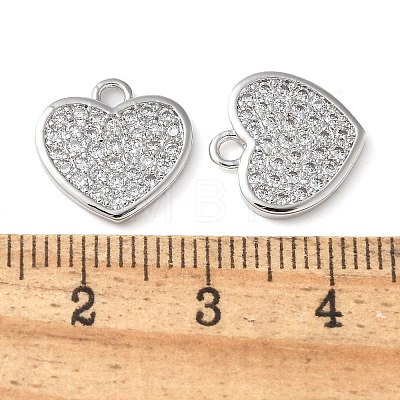 Brass Micro Pave Cubic Zirconia Charms KK-C086-07P-1