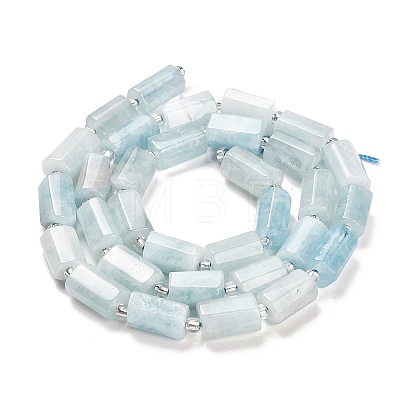 Natural Aquamarine Beads Strands G-G068-A30-01-1