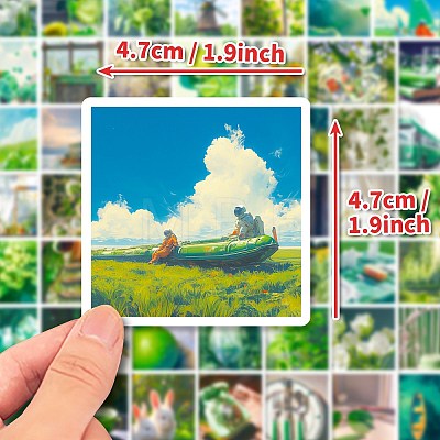 50Pcs Landscape Paper Waterproof Stickers PW-WGD2302-01-1