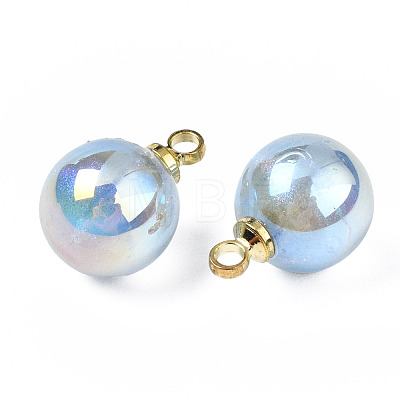ABS Plastic Imitation Pearl Charms PACR-T015-01C-1
