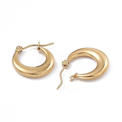 201 Stainless Steel Hoop Earrings with 304 Stainless Steel Pins for Women EJEW-B016-06G-1
