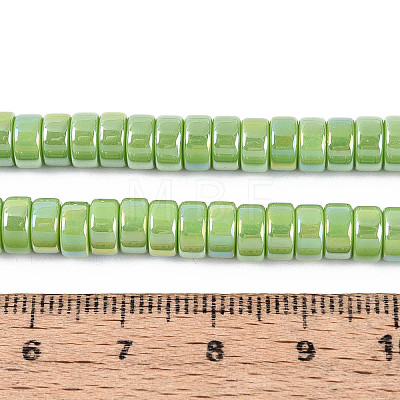 AB Color Plated Opaque Glass Beads Strands GLAA-T026-3x6mm-P05-1