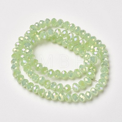 Electroplate Glass Beads Strands EGLA-A034-J4mm-T03-1