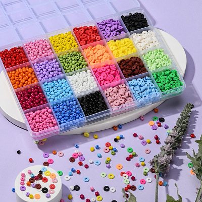 DIY Heishi & Seed Beads Making Finding Kit DIY-YW0005-40-1