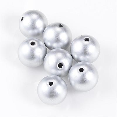 Matte Style Spray Painted Acrylic Beads ACRP-S669-16mm-01-1