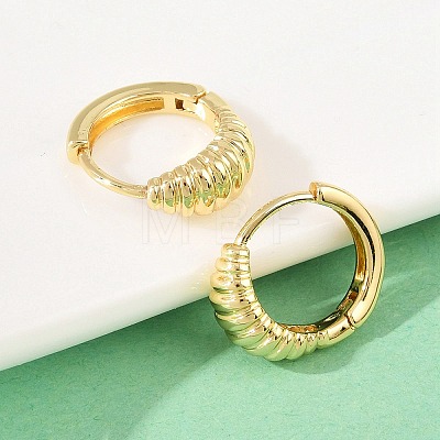 Brass Hoop Earrings EJEW-D348-14G-1