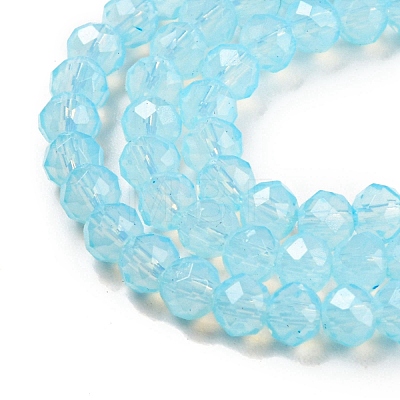 Baking Painted Transparent Glass Beads Strands DGLA-A034-J3mm-B02-1