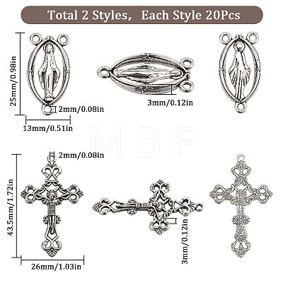 SUNNYCLUE Religion Theme Jewelry Making Finding Kits DIY-SC0024-12-1