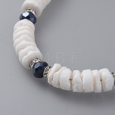 Heishi Beads Beaded Bracelets BJEW-JB04747-05-1