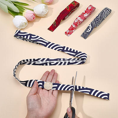 10M 4 Colors Printed Cotton Ribbon OCOR-FG0003-32-1