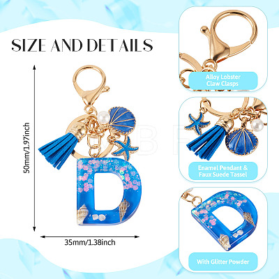 Star Resin & Shell Keychains KEYC-TAC00087-01D-1