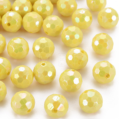 Opaque Acrylic Beads TACR-S154-10F-08-1