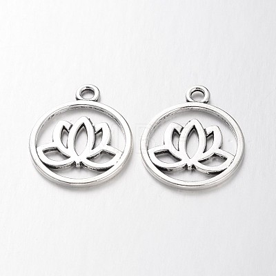 Tibetan Style Filigree Alloy Pendants LS-TIBEP-5354-AS-LF-1
