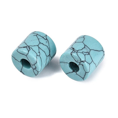 Synthetic Turquoise European Beads G-P520-05O-1