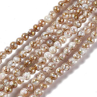 Drawbench Style Natural Freshwater Shell Beads Strands SHEL-F003-10A-1