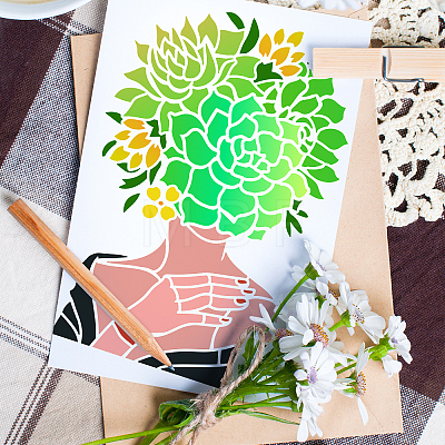 Plastic Drawing Painting Stencils Templates DIY-WH0396-189-1