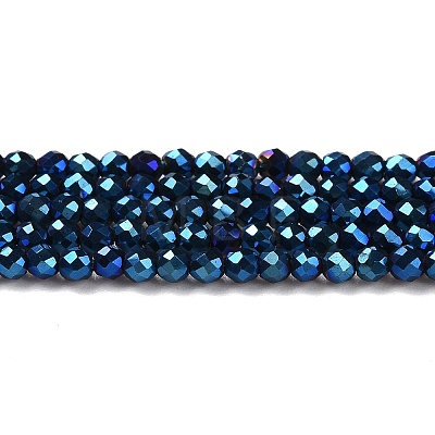 Electroplate Glass Beads Strands GLAA-H021-01A-FP03-1