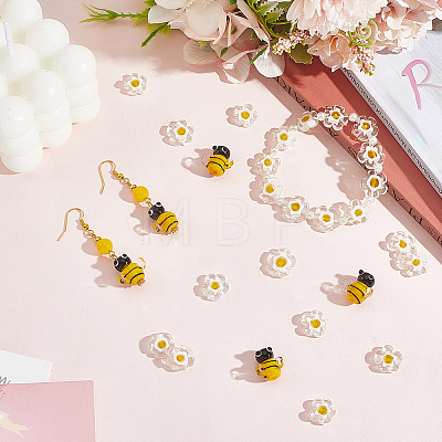 65Pcs 2 Styles Handmade Lampwork Beads LAMP-PA0001-09-1