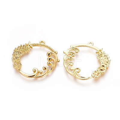 Alloy Open Back Bezel Pendants PALLOY-P180-03G-1