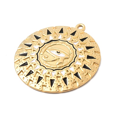 304 Stainless Steel Enamel Pendants STAS-H250-02G-01-1