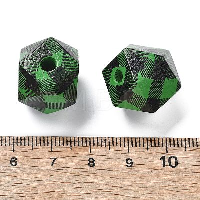 Printed Schima Wood Beads WOOD-G023-19A-1