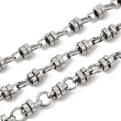 304 Stainless Steel Flat Round Link Chains CHS-K024-13P-1