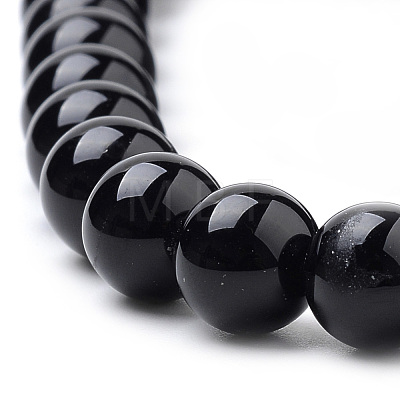 Natural Obsidian Beads Strands G-S259-33-10mm-1