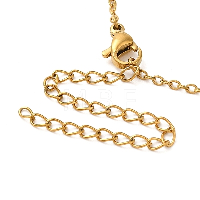 Dinosaur Brass Pendant Necklaces NJEW-B114-01G-03-1