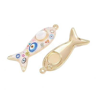Printed Alloy Enamel Pendants RB-CBAA915-02G-01-1
