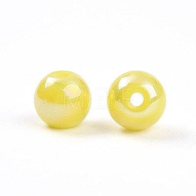 Electroplate Pearlized Glass Pearl Beads EGLA-T021-14A-10-1