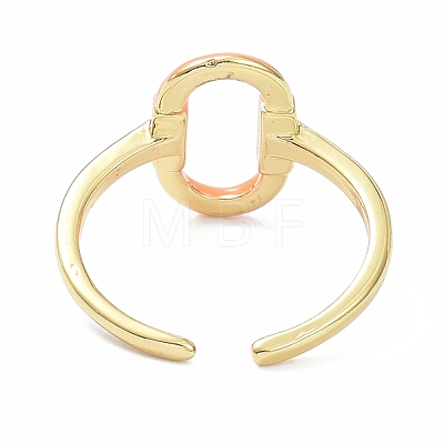 Brass Enamel Cuff Rings RJEW-P023-19G-1