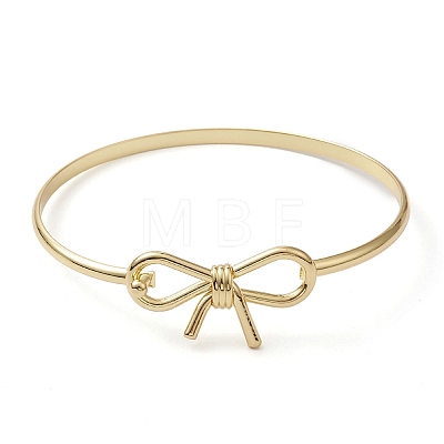 Bowknot Brass Bangles BJEW-D039-39G-1