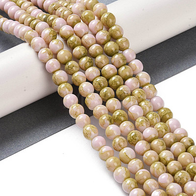 Baking Paint Glass Bead Strands GLAA-H031-01A-06-1