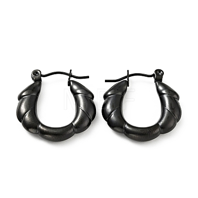 Ion Plating(IP) 304 Stainless Steel Twist Rope Hoop Earrings for Women EJEW-G293-11EB-1