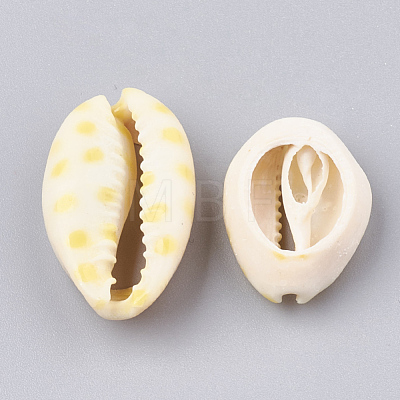 Printed Cowrie Shell Beads X-SHEL-S274-02-1