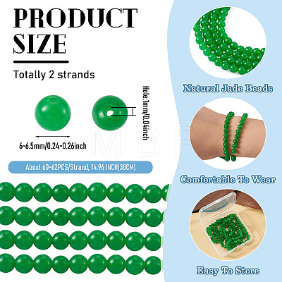 2 Strands Natural Malaysia Jade Beads Strands G-TA0003-35A-04-1