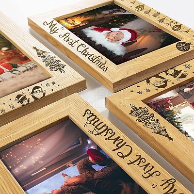 Natural Wood Photo Frames DIY-WH0234-007-1