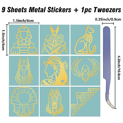 Nickel Metal Waterproof Self-Adhesive Picture Stickers DIY-WH20016-001-1