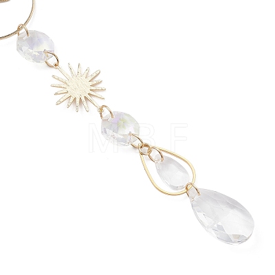 Glass Hanging Suncatchers HJEW-JM04582-1