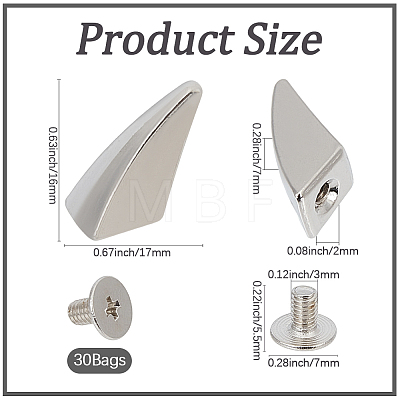 30Bags Alloy Decorative Rivets FIND-GF0009-69B-P-1