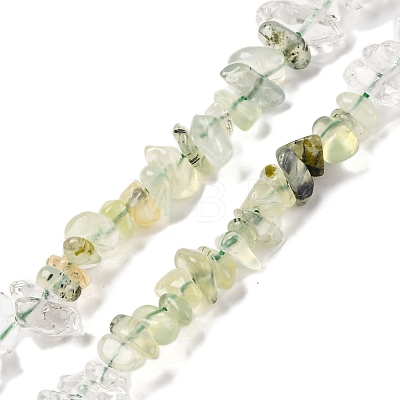 Natural Quartz Crystal & Prehnite Beads Strands G-L610-A03-01-1