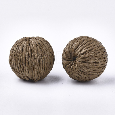 Handmade Paper Woven Beads WOVE-Q077-14B-04-1