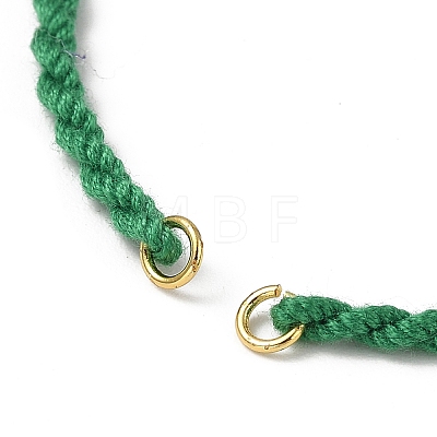 Braided Cotton Cord Bracelet Making MAK-L043-02G-12-1