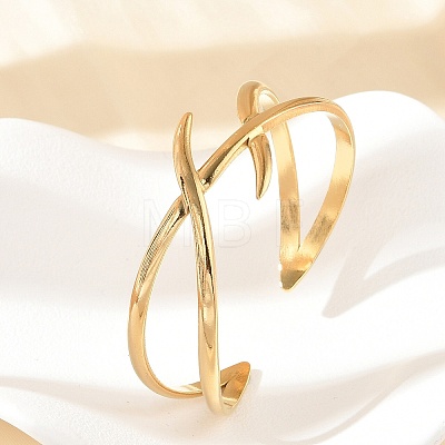 304 Stainless Steel Cuff Bangles for Women BJEW-B120-01G-05-1