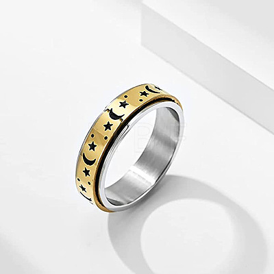 201 Stainless Steel Rotatable Finger Rings FS-WG1BCD7-05-1