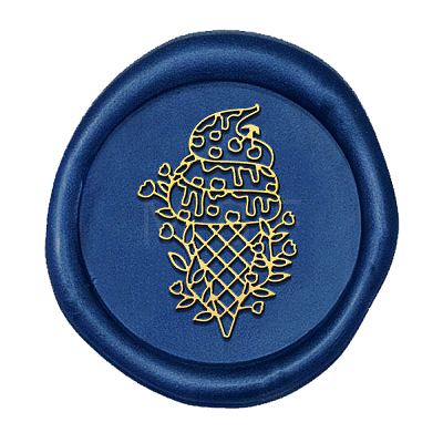 Wax Seal Brass Stamp Head AJEW-WH0209-219-1