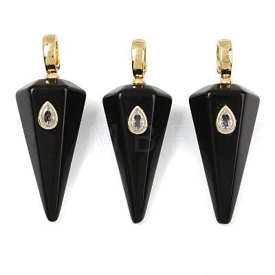Natural Obsidian Pointed Pendants GG-CBA19F2-02G-08-1
