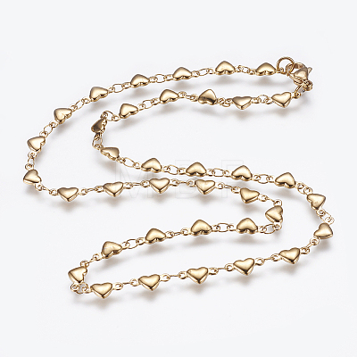 304 Stainless Steel Chain Necklaces X-STAS-P164-21G-1