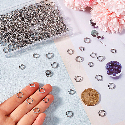 600Pcs 3 Styles 304 Stainless Steel Open Jump Rings STAS-SP0001-70-1