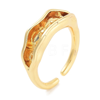 Rack Plating Brass Open Cuff Ring Settings KK-Z071-05G-1